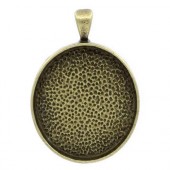 1x Cabochonhanger Brons 30mm