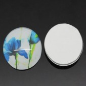 Glazen cabochon Fleur de Lis 20 mm