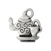 1x Theepot Bedel Donker Zilver 15 mm