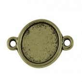 1x Cabochon Connectortje Brons