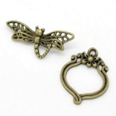 1x Slotje Brons Libelle