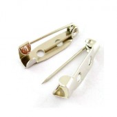 2x Broche speldjes Licht Zilver