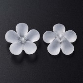 10x Frosted bloemen 23 mm