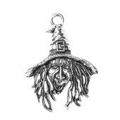 1x Grote Bedel Heks Donker Zilver