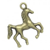 1x Bedeltje Paard/Veulen Brons