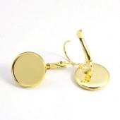 1 Paar Cabochon haakjes Goud 12mm