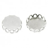 1x Cabochon setting Licht Zilver