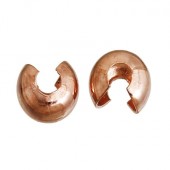 20 Afdekkralen voor knijpkraaltjes Donker Rosegold 5 mm