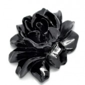 1 stuks kunsthars roos zwart