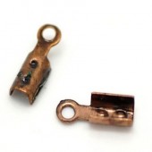 20 stuks koordklem roodkoper