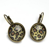 1 paar Oorbellen Brons Tijger