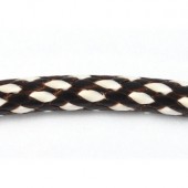 1 meter nylon koord bruin/wit
