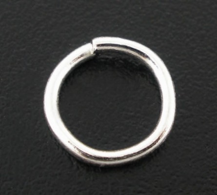 QUARKZMAN 200 stuks open springringen, 8 mm O-ringen van roestvrij staal, open ring, sluiting voor het maken van sieraden en reparatie, zilver