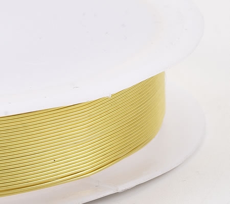 10 meter Rol Metaaldraad 0.4 mm Goudkleurig