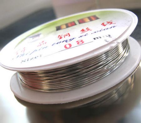 10 meter Rol Metaaldraad 0.4 mm Lichtzilver