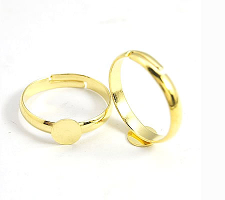 1 stuks Basis plakring Goudkleurig 10mm