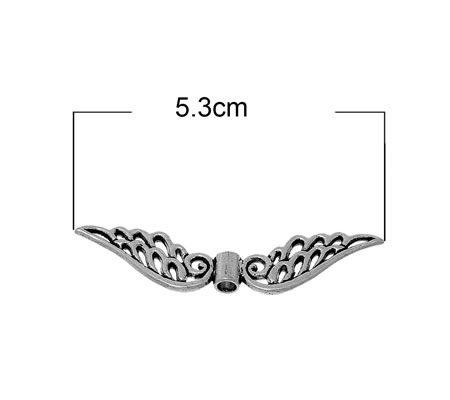 1x Metalen Engel Vleugetjes Kraal 53 mm