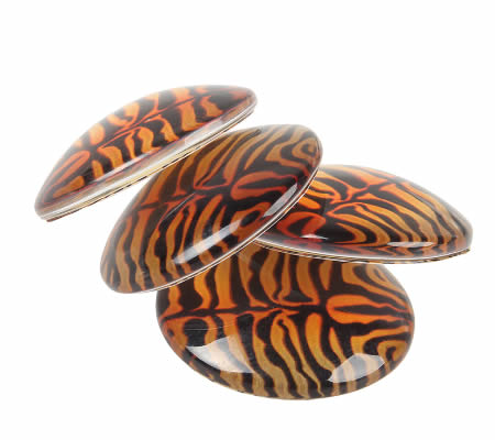 Glazen cabochon 14 mm tijger