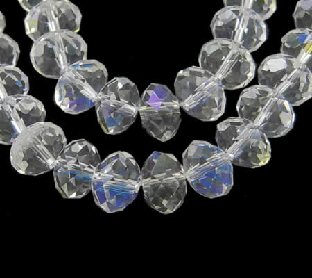Snoertje 72 stuks Facet AB Transparant glaskralen