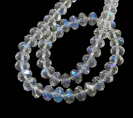 Snoertje 72 stuks Facet AB Transparant glaskralen