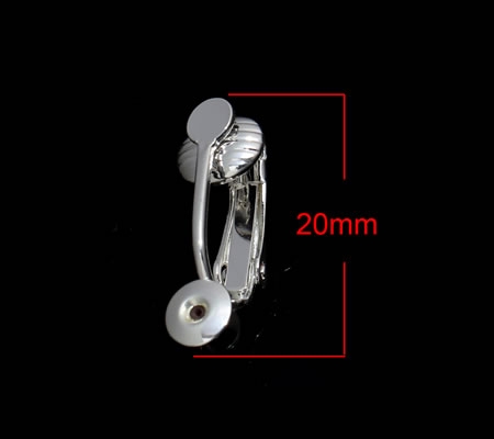 1 paar licht zilver oorbel klemmetjes / Stoppertje