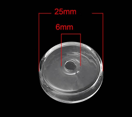 Glazen Holle Cabochon 25 mm