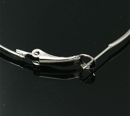 1 paar Oorringen lichtzilver 4.5 cm