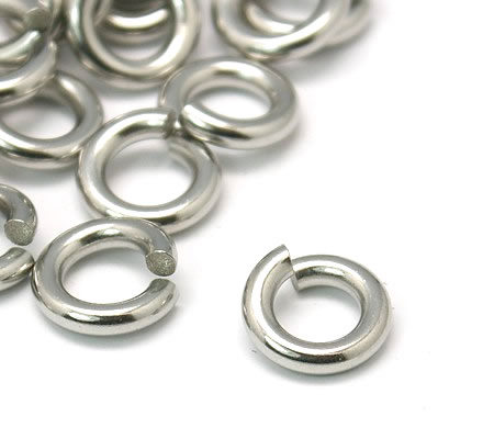 10x zware roestvrijstalen open ring