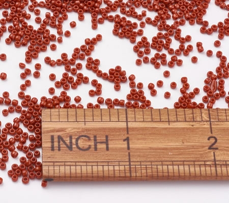 10 gram Japanse Glaskraaltjes Glans RoodBruin