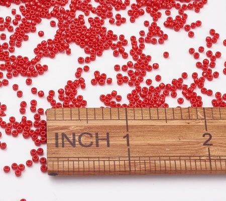 10 gram Japanse Glaskraaltjes Glans Rood