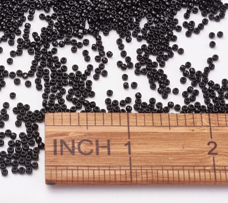 10 gram Japanse Glaskraaltjes Glans Zwart