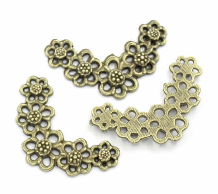 1x Connector Brons V-Vorm