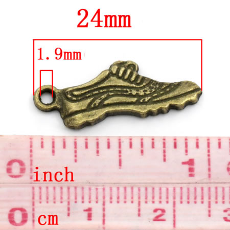 1x Bedeltje Heren Schoen Brons