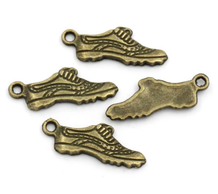 1x Bedeltje Heren Schoen Brons