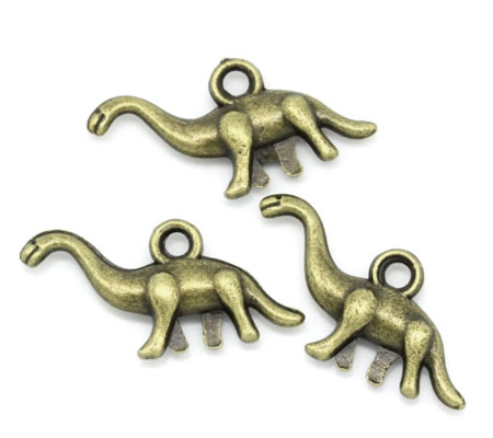 1x Bedeltje Dinosaurus Brons