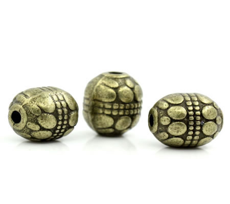 5x Bronzen Kraal 8 mm