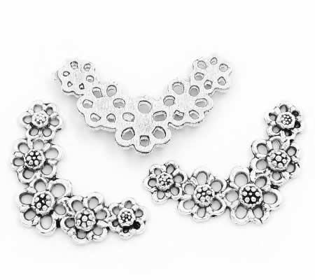 1x Connector Donker Zilver V-Vorm