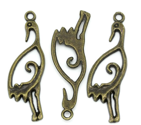 1x Bedel Brons Vogel