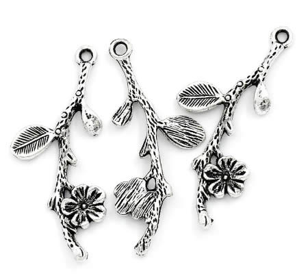 1x Bedel Bloemtak Donker Zilver