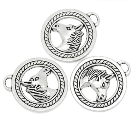 1x Bedel Paard Donker Zilver