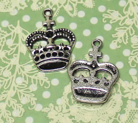 1x Bedel Kroontje Donker Zilver