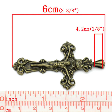 1x Bedel kruis Brons