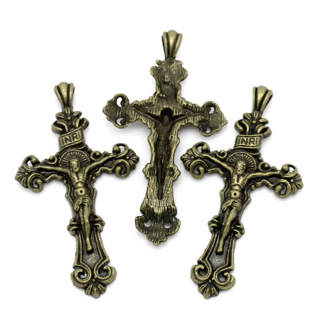 1x Bedel kruis Brons