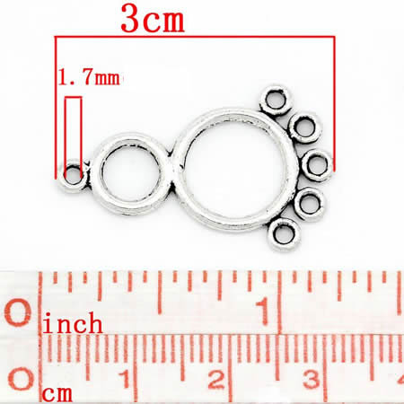 1x Ornament donker zilver 1-5