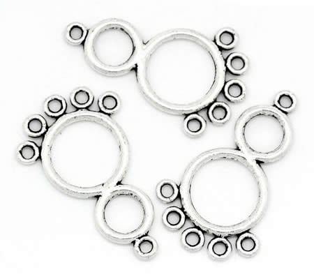 1x Ornament donker zilver 1-5