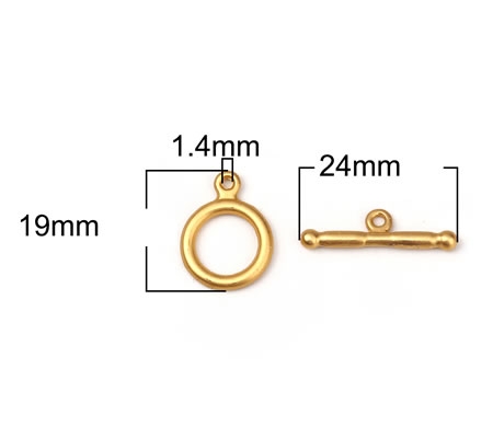 1x Kapittel slotjes Mat Goudkleurig