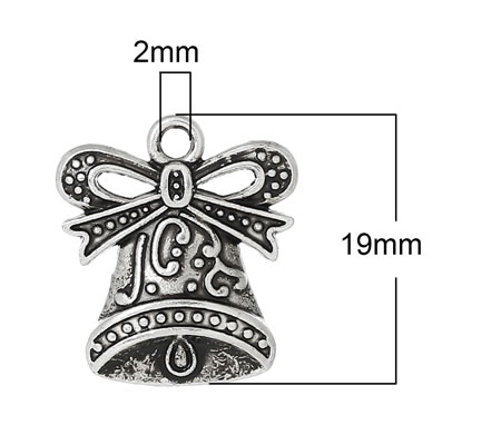 1x KerstKlok Donker Zilver