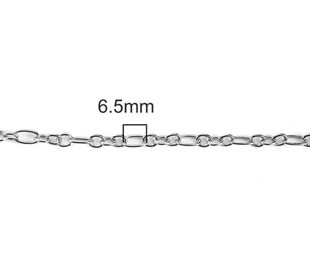 10 meter Donker Zilveren Schakelketting