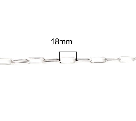 2 meter Ketting Donker Zilver Lange schakel