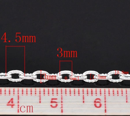 10 meter donker zilverkleurige ketting bewerkt